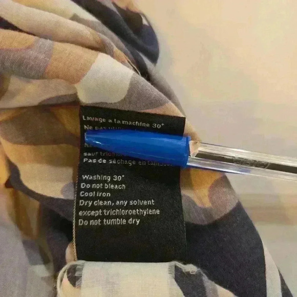 Sud Express 100% Cotton Peasant Floral Tunic Dress Blue Gray Size Large - Picture 9 of 9